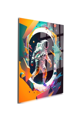 Space/uzay Yapay Zeka Özel Tasarım Cam Tablo Ofis, Mutfak Çocuk Odası, Salon 97