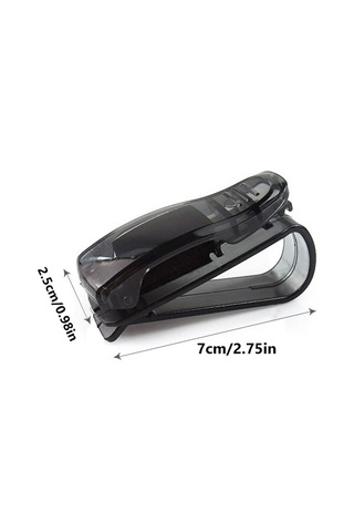 Monyee Araç Güneş Gözlüğü Tutucu - Kart Saklama Fonksiyonu İle Abs Plastik Siyah Güneşlik Klipsi