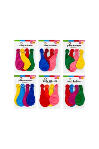 40 Paket - 4pcs Küçük Boy Renkli 20cm Party Balon - Toplamda 160 Adet Balon Çok Renkli