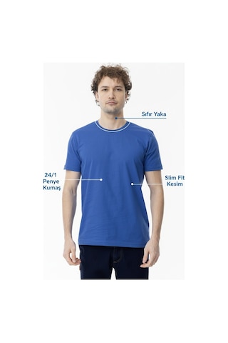 Luxıc Core Unisex Lacivert %100 Pamuk Basic Tişört Bisiklet Yaka Kısa Kol Rahat Kesim Günlük Yazlık Xl - Lcr-ts-lacıvert