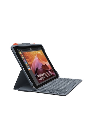 Logitech Slim Folio 9.7" Apple Uyumlu iPad 5 & 6. Nesil İçin Klavyeli Kılıf Nordic Kapaklı Kılıf