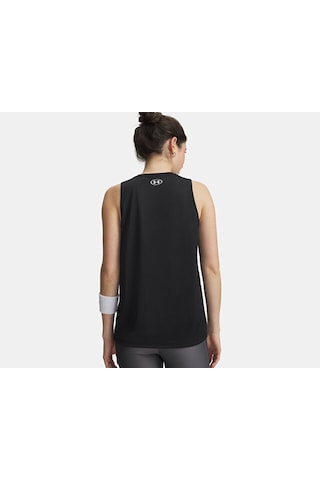 Under Armour Tech Tank Solid Kadın Antrenman Atleti 1383655-001 Siyah Siyah