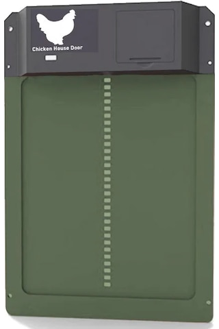 Otomatik Tavuk Kümesi Kapı Açacağı Akülü Işık Algılama Kontrolü Su Geçirmez Pet Green