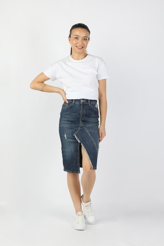 Kadın Kot Etek Koyu Mavi Koyu Mavi