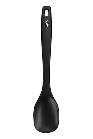 Lurch - Platin Silikon Yemek Kaşığı 28 Cm Siyah - Yanmaz, Yapışmaz, Bükülmez, Çizmez, Tat Ve Koku Bırakmaz - 240601