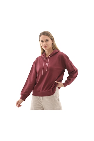 B0a5sx26481-r Timberland Stack Logo Loop Back Hoodie Kadın Sweatshirt Bordo B0a5sx26481-r Bordo