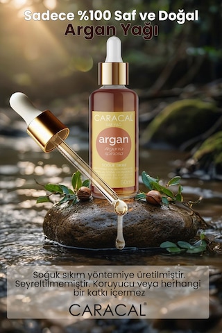 Caracal %100 Saf Argan Yağı 50 Ml Argan Saç Bakım Yağı Ve Serumu