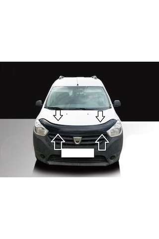 Dacia Dokker Kaput Rüzgarlığı Kaput Koruma 2012+ Parlak Siyah