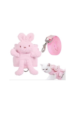 Evcil Hayvan Peluş Ayıcıklı Göğüs Gezdirme Tasması Set