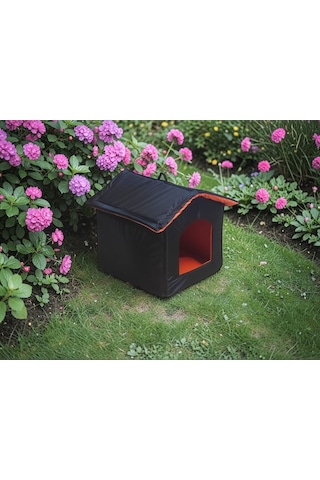 Dış Mekan Su Geçirmez Sabitlenebilir Fermuarlı Jumbo Kedi Köpek Evi 52x48x48cm