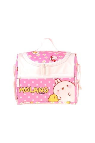 Kaukko Kids Kız Çocuk Molang Baskılı Isı Yalıtımlı Okul Beslenme Çantası Pembe - Sarı - L5319
