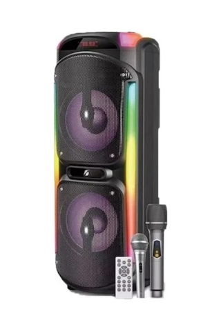 Led Işıklı Bluetooth Hoparlör Çift Mikrofonlu Kablosuz Şarjlı Taşınabilir Speaker