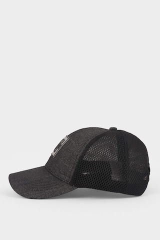Defacto Erkek Etiket Baskılı Jean Cap Şapka B7556AX24SM Siyah