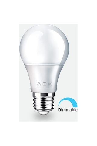 Ack 9w Dimlenebilir Led Ampul Ilıkbeyaz Işık 4000k E27 A60 Aa14-01021
