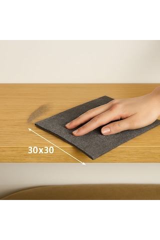 Nobera Premium Koyu Gri Keçe Sihirli Temizlik Bezi 30x30 Cm Gri