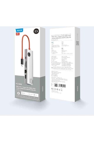 Tr30 10 In 1 Type-c To Hdmı Vga Audio Usb3.0x3 Sd/tf Lan Pd Çok Fonksiyonlu Dönüştürücü