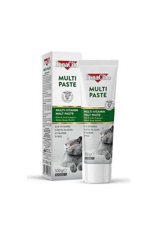 Bonacibo Multi Paste Yetişkin Kediler İçin Multivitamin Malt Macun Deri Ve Tüy Bakımı 100 Ml