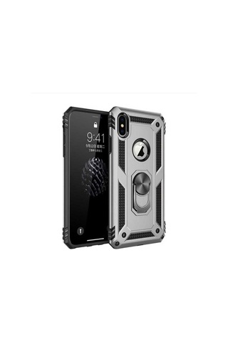 Apple Uyumlu iPhone X Kılıf Zore Vega Kapak Gri