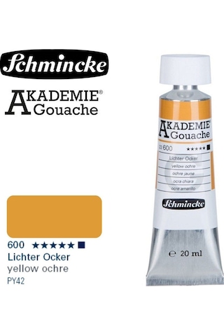 Akademie Guaj Boya 20ml 600 Yellow Ochre Yellow Ochre