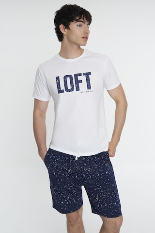 Loft Regular Fit Erkek Pijama Whıte/navy