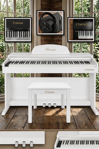 Fransua F790prowh Beyaz Dijital Piyano 88 Tuşlu Hammer Action Beyaz - Standlı