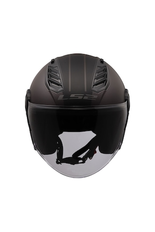 LS2 Aırflow 2 Cover Açık Motosiklet Kask Mat Gri - Siyah