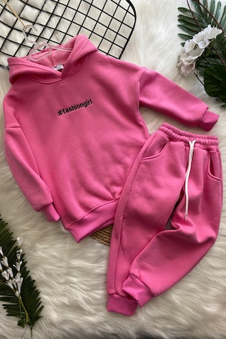 Turuncu Gardrop Fashion Girl Kız Çocuk Takım Pembe
