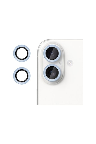 Nettech Apple Uyumlu iPhone 17 Safir Lens Kamera Cam Koruyucu - Mavi