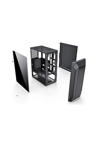 PowerBoost VK-P1882B Mesh Panel 4x12 CM Fanlı ATX Bilgisayar Kasası