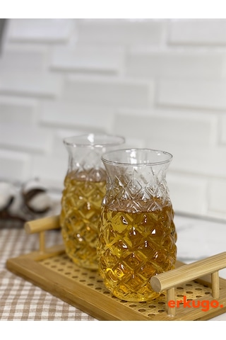 Vakumlu Bambu Kapaklı Isıya Dayanıklı Borosilikat Cam Süzgeçli De Şeffaf