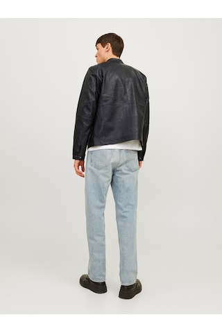 Jack Jones Erkek Siyah Renk Bıker Deri Ceket 12261196 Siyah