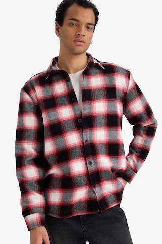 Defacto Regular Fit Polo Yaka Flanel Kareli Uzun Kollu Gömlek F7115ax25wnbr490 Bordo-br490