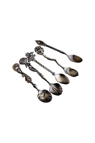 Jeemson 5'li Bakır Sporcu Kaşık Seti - Zink Alaşımlı Kahve Ve Tatlı Karıştırıcı - Dekoratif Mutfak Gereci Diğer