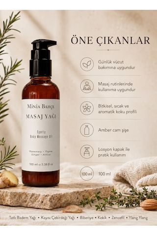 Minia Bahçe Sports Masaj Yağı - 100 Ml