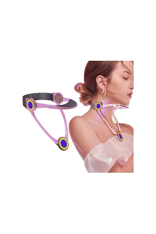 Yetişkin Ayarlanabilir Boyunluk Ev Servikal Omurga Düzeltme Koruyucusu Pembe