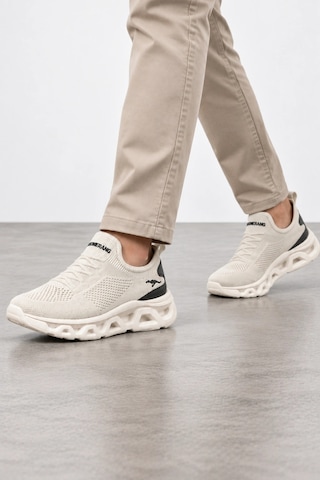 Ht Hotin Bonita Erkek Bağcıksız Triko Günlük Sneaker Ayakkabı - Bej