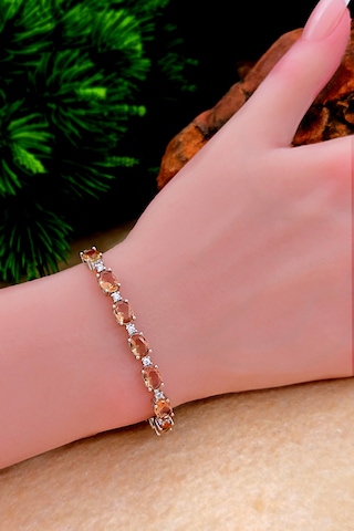 Silvera Telkari Zultanit Taşlı Renk Değiştiren Gümüş Bileklik Oval Su Yolu Modeli 925 Ayar St370 Gümüş