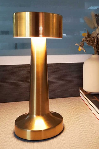 Gold Dekoratif Şarjlı Dokunmatik Led Masa Lambası Dimmerli 55g