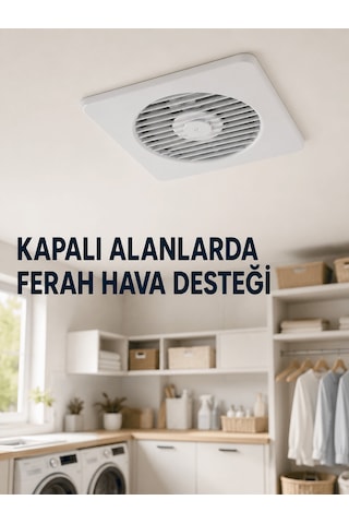Lexroo 150 Mm Havalandırma Aspiratörü 20,8 X 20,8 Cm 320 M³/h 20