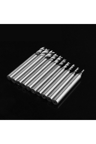 Kangvka 10 Adet Hss Malzeme 4 Kanallı Freze Ucu Seti 1.5-6mm - Alüminyum Ve Çelik İçin Cnc Uygun Kesici Aletleri