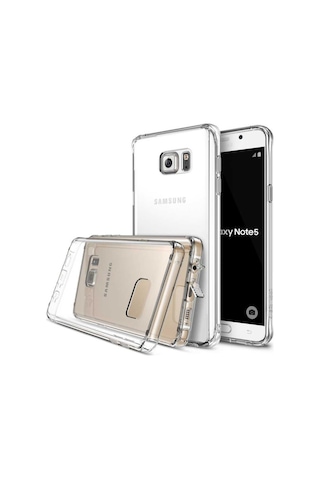 Samsung Uyumlu Galaxy Note 5 Kilif Seffaf Silikon Hibrit Case 417921945