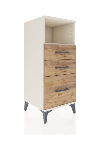 Hyperion Komodin Tek Raflı 3 Çekmeceli 44x44x106 Aytaşı-çam Aytaşı