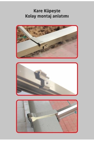 Kare Küpeşte Alüminyum Balkon Çamaşırlık Kurutmalık 80X30