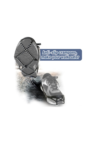 Vkemall Kar Ve Yağmurda Kaymaktan Koruma: Dayanıklı Kauçuk Ve Mangan Çelik Montajlı, 35-43 Numara Uyumlu Kaymaz Ayaklık Izgaraları