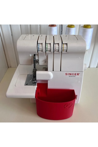 Singer Overlok Makinası Çöp Kutusu Xl Kırmızı