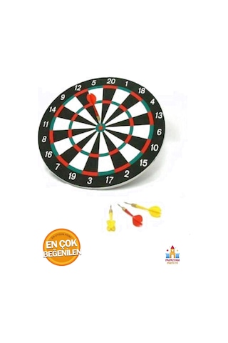 Oklu Dart Oyun Seti - Profesyonel Tasarımlı Dart Tahtası Ve Oklarla Komple Set