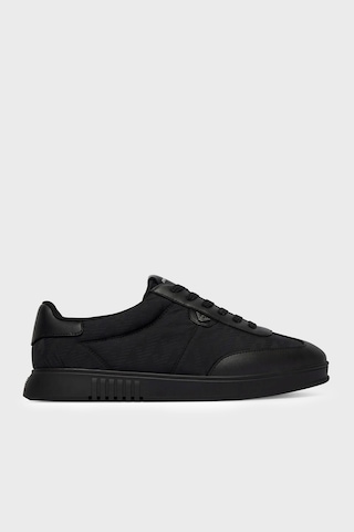 Emporio Armani Logolu Sneaker Ayakkabı Erkek Ayakkabı Em003062 Af29544 Uc001 Siyah