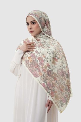 Buttonscarves Dubai Piliseli Şal - Vanilla Bej
