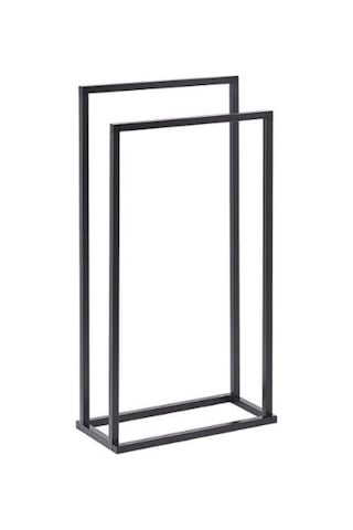 İkili Metal Ayaklı Banyo Havlu Askılığı Siyah