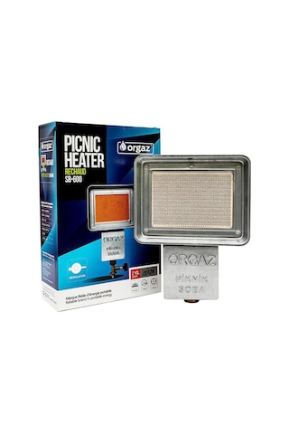 Orgaz SB600 Küçük Tüp için Dar Çember Kamp Piknik Isıtıcı Soba Gri